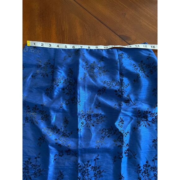 Scarlett Blue and Black Floral Print Jacket Top & Skirt Vintage 2 Piece Size 10 - Picture 9 of 10